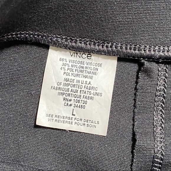 Vince Charcoal Leggings with Back Seam SZ L - Picture 5 of 6